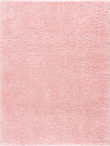 Faina Solid Pink Shag Rug Washable - Ornate Home