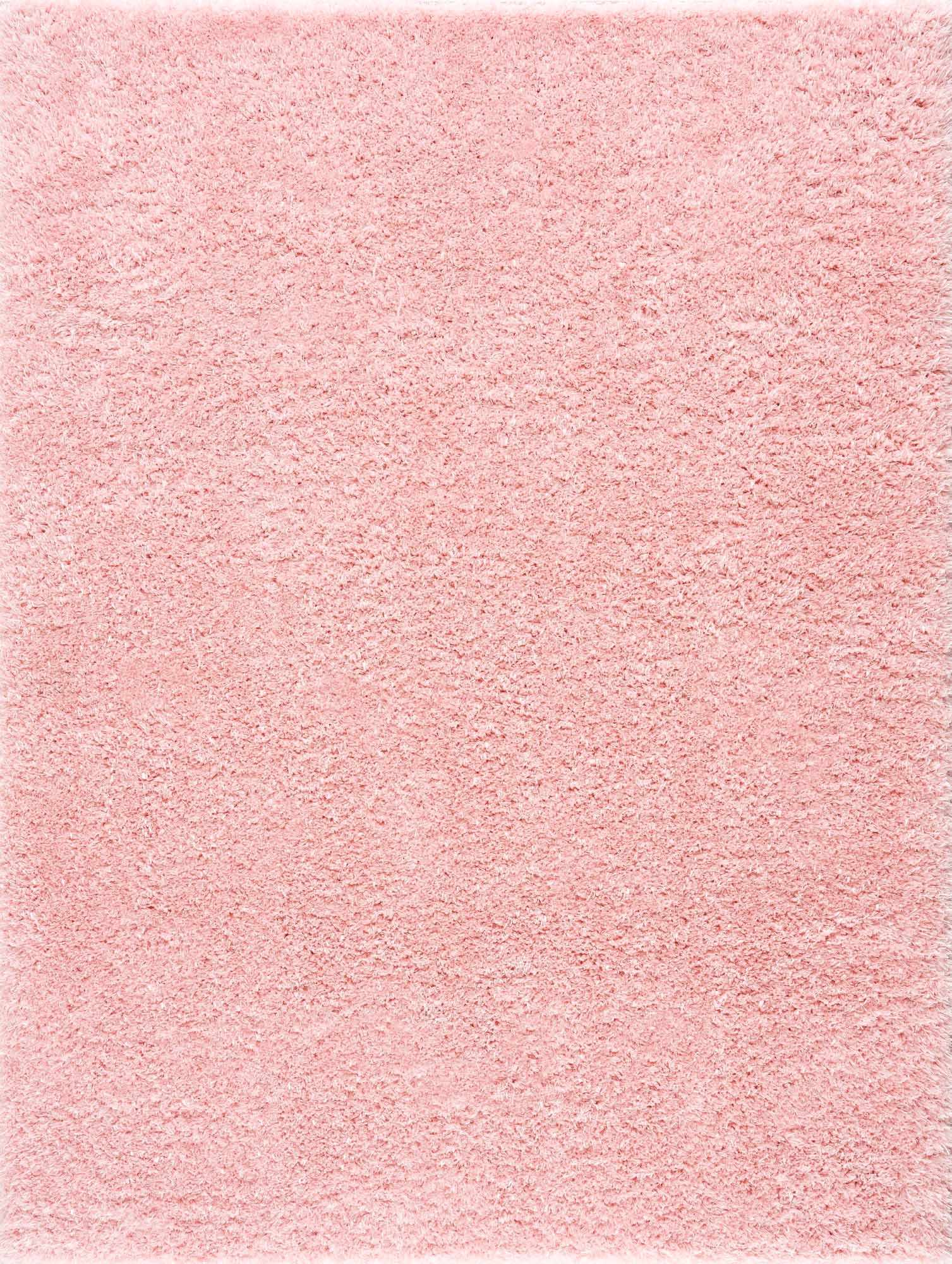 Faina Solid Pink Shag Rug Washable - Ornate Home