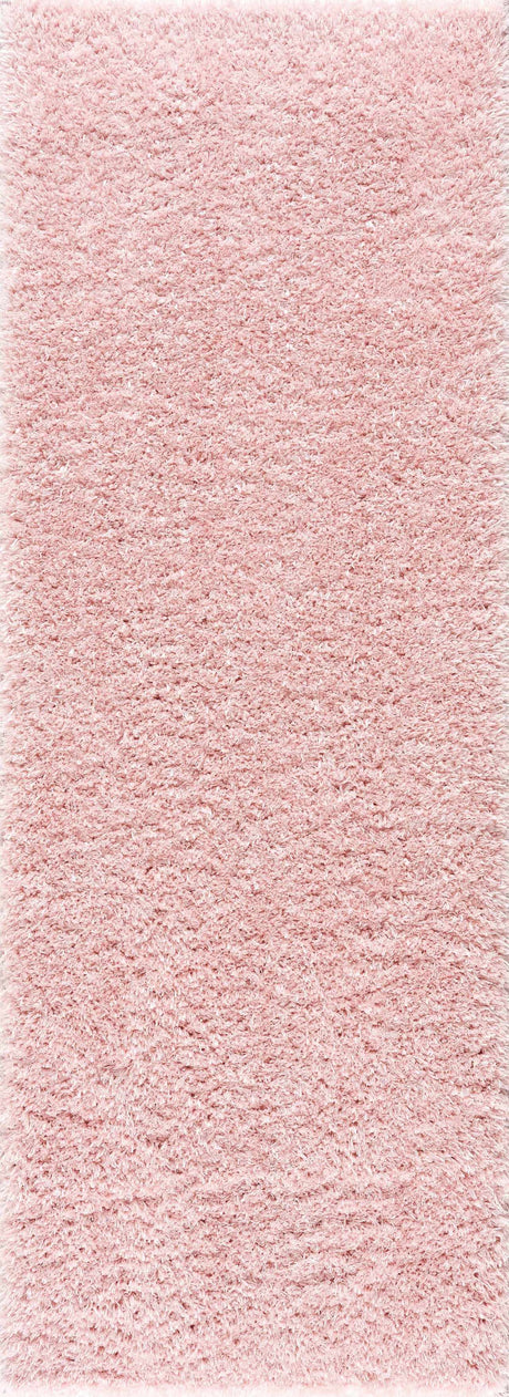 Faina Solid Pink Shag Rug Washable - Ornate Home