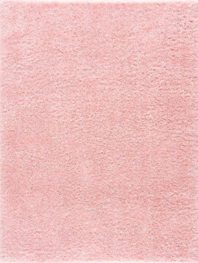 Faina Solid Pink Shag Washable Area Rug - Clearance - Ornate Home