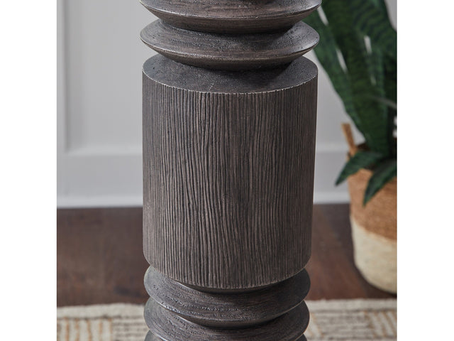 Fainwell Distressed Black Poly Floor Lamp - Ornate Home