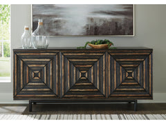 Fair Ridge Distressed Black Accent Cabinet - Ornate Home
