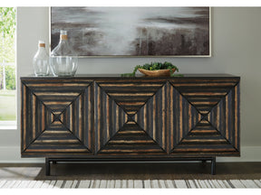 Fair Ridge Distressed Black Accent Cabinet - Ornate Home