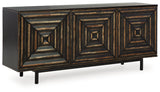 Fair Ridge Distressed Black Accent Cabinet - Ornate Home