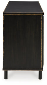 Fair Ridge Distressed Black Accent Cabinet - Ornate Home