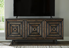 Fair Ridge Distressed Black Accent Cabinet - Ornate Home
