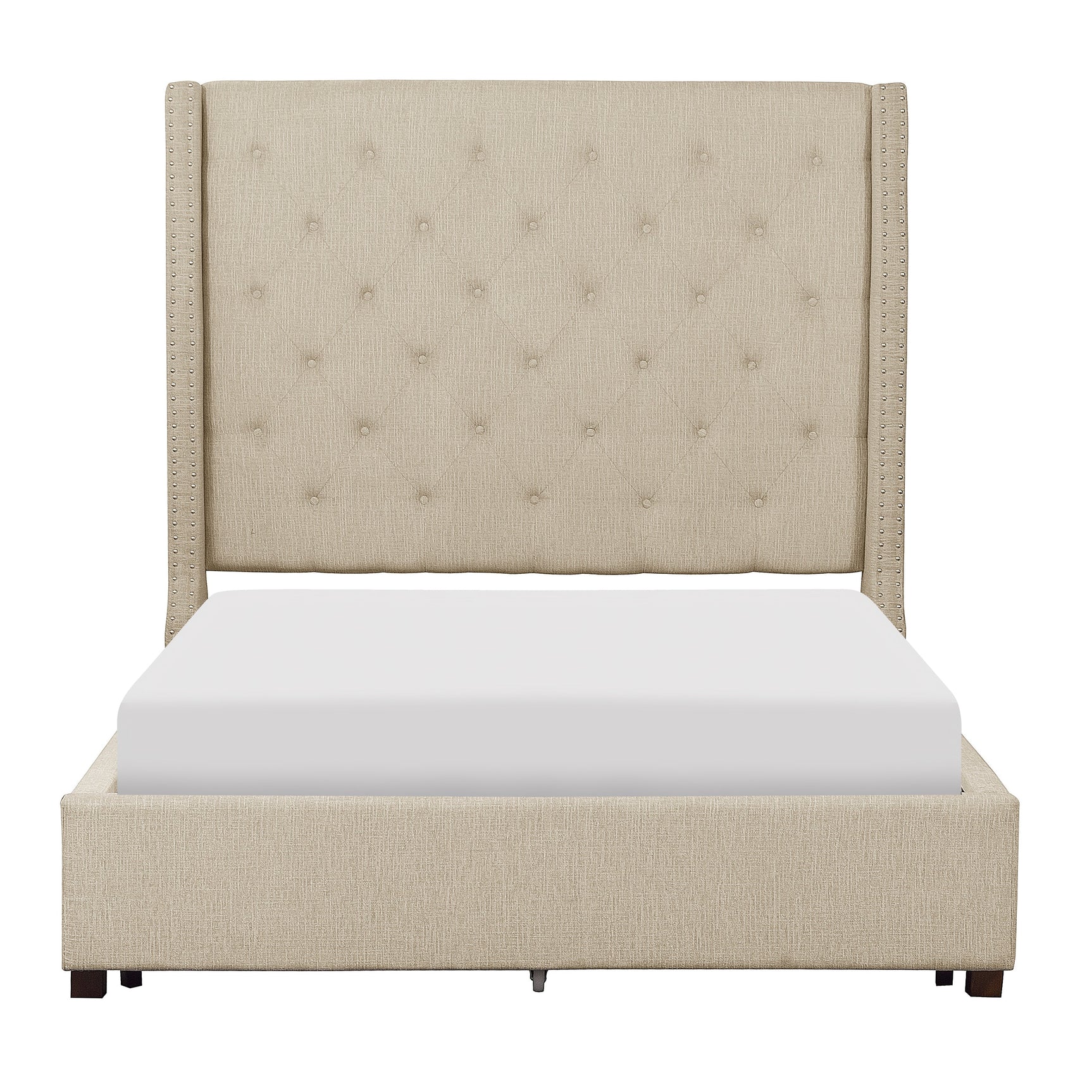 Fairborn Beige Eastern King Platform Bed - Ornate Home