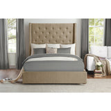 Fairborn Brown California King Platform Bed With Storage Footboard - Ornate Home