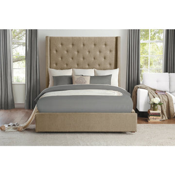 Fairborn Brown California King Platform Bed With Storage Footboard - Ornate Home