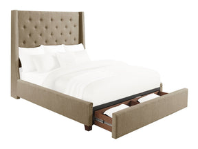 Fairborn Brown Queen Platform Bed With Storage - Ornate Home