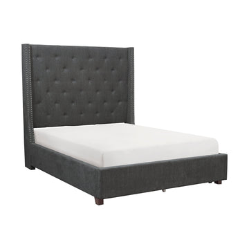 Fairborn Gray California King Platform Bed with Storage Footboard - Ornate Home