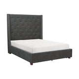 Fairborn Gray California King Platform Bed with Storage Footboard - Ornate Home