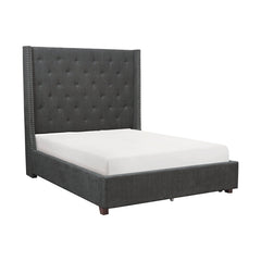 Fairborn Gray California King Platform Bed with Storage Footboard - Ornate Home
