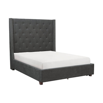 Fairborn Gray California King Platform Bed with Storage Footboard - Ornate Home