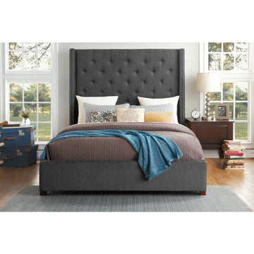 Fairborn Gray California King Platform Bed with Storage Footboard - Ornate Home