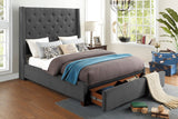 Fairborn Gray Eastern King Platform Bed - Ornate Home