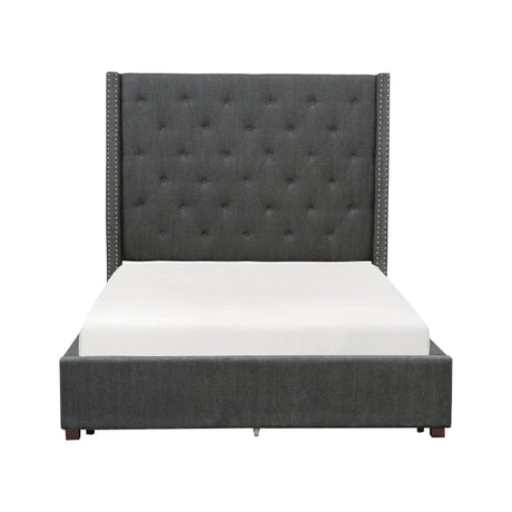 Fairborn Gray Eastern King Platform Bed - Ornate Home