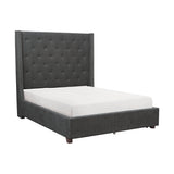 Fairborn Gray Queen Platform Bed with Storage Footboard - Ornate Home