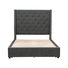 Fairborn Gray Queen Platform Bed with Storage Footboard - Ornate Home