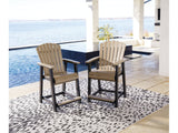 Fairen Trail Black/Driftwood Outdoor Counter Height Bar Stool (Set of 2) - Ornate Home