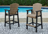 Fairen Trail Black/Driftwood Outdoor Counter Height Dining Table with 2 Barstools - Ornate Home