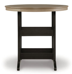 Fairen Trail Black/Driftwood Outdoor Counter Height Dining Table with 4 Barstools - Ornate Home