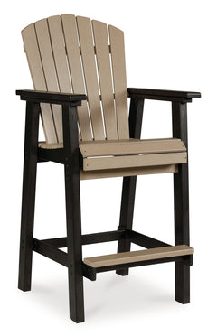 Fairen Trail Black/Driftwood Outdoor Counter Height Dining Table with 4 Barstools - Ornate Home