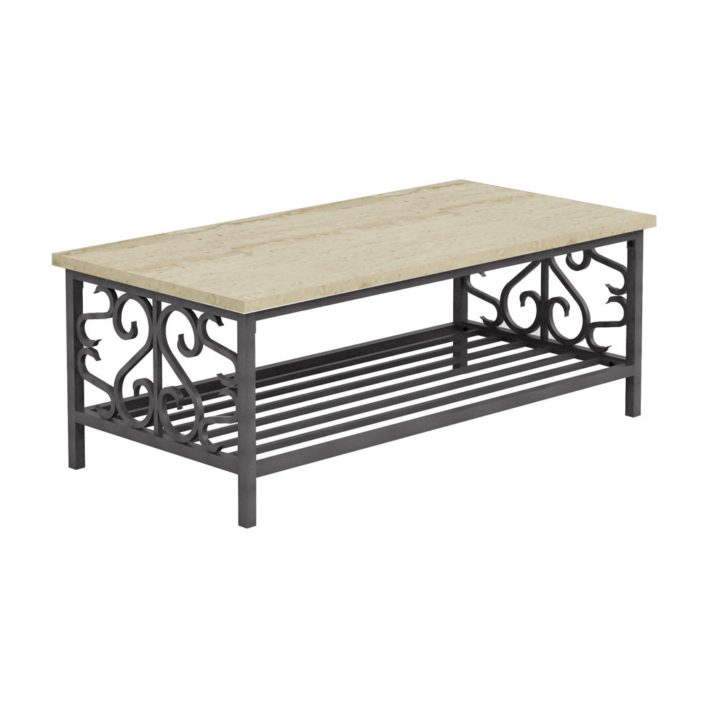 Fairhope Faux Marble/Black 3-Piece Pack Occasional Set - Ornate Home