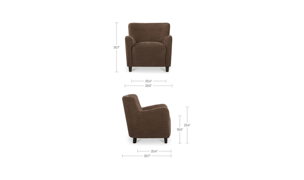 Fairview Cool Brown Accent Chair - Ornate Home
