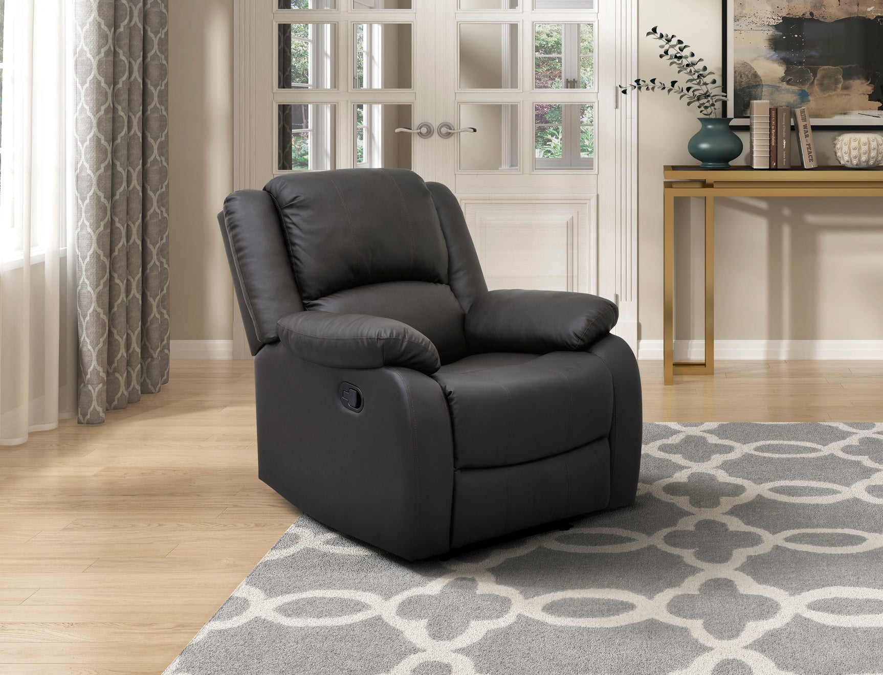 Fairview Dark Brown Reclining Chair - Ornate Home