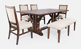 Fairview Oak Ext Dining Table w/ 4 Chairs, Bench - Ornate Home