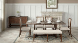 Fairview Oak Ext Dining Table w/ 4 Chairs, Bench - Ornate Home