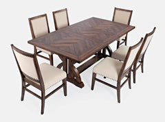 Fairview Oak Ext Dining Table w/ 6 Chairs - Ornate Home