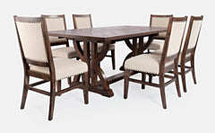 Fairview Oak Ext Dining Table w/ 6 Chairs - Ornate Home