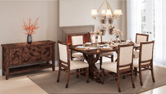 Fairview Oak Ext Dining Table w/ 6 Chairs - Ornate Home