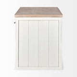 Fairview White/Brown Two-Tone Stain Solid Wood Kitchen Island - Ornate Home