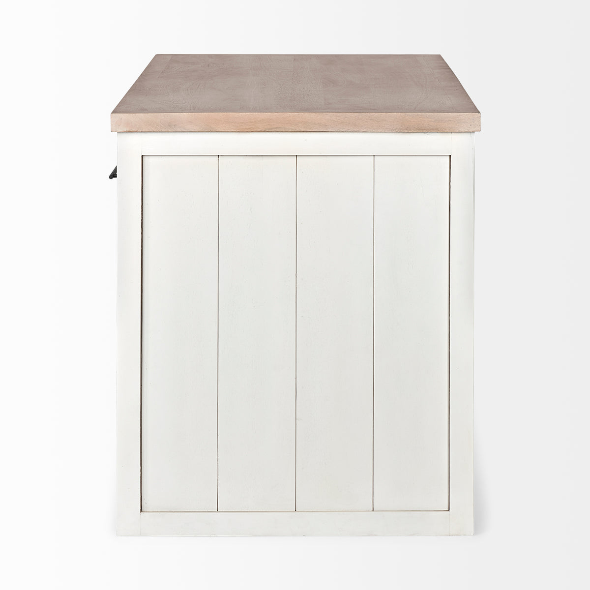 Fairview White/Brown Two-Tone Stain Solid Wood Kitchen Island - Ornate Home