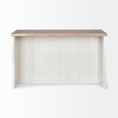 Fairview White/Brown Two-Tone Stain Solid Wood Kitchen Island - Ornate Home