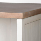 Fairview White/Brown Two-Tone Stain Solid Wood Kitchen Island - Ornate Home