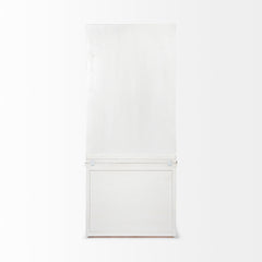 Fairview White/Medium Brown Wood Three Shelf Shelving Unit