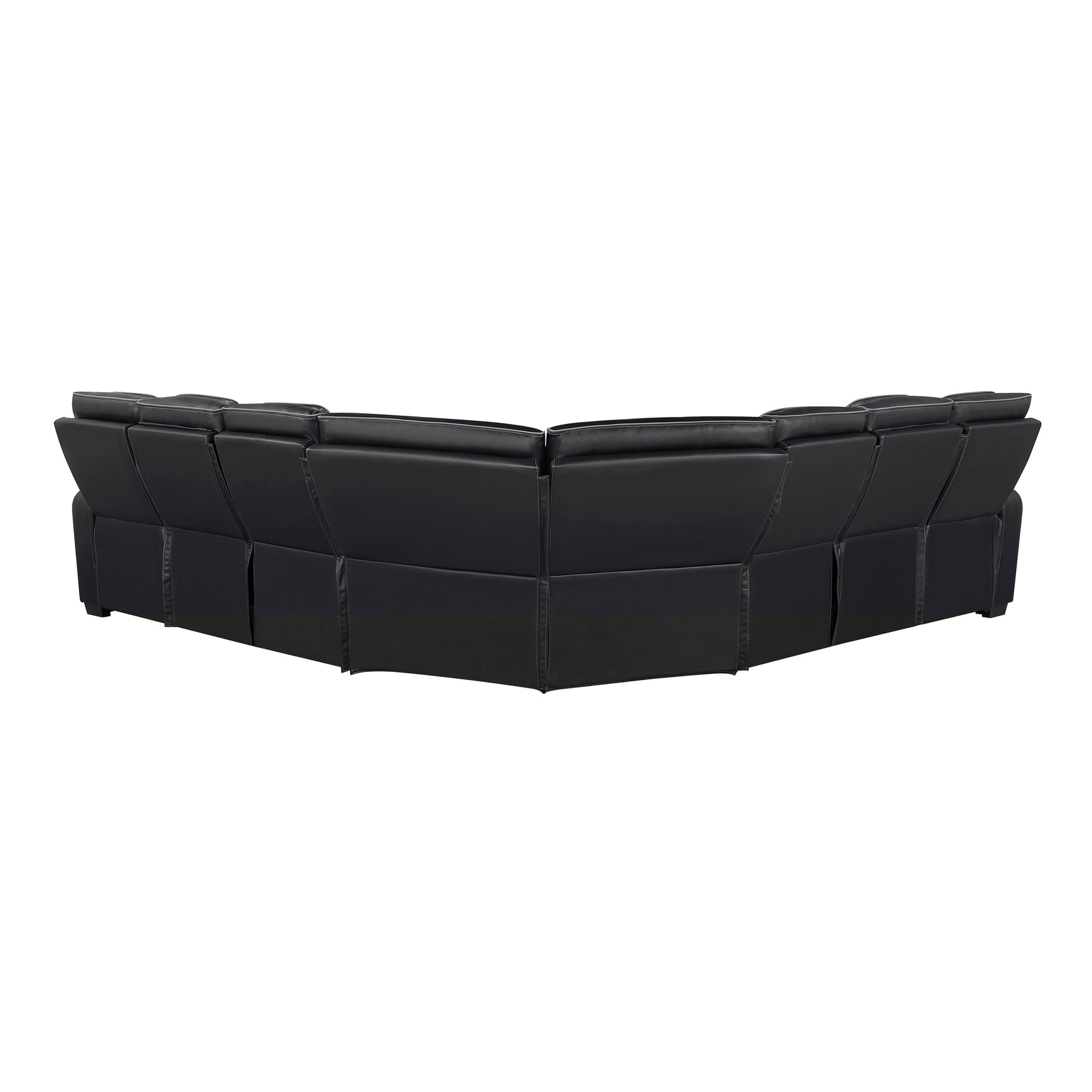 Fairway Black 3-Piece Power Reclining Sectional - Ornate Home