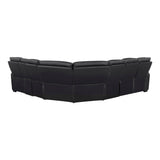 Fairway Black 3-Piece Power Reclining Sectional w/ Console - Ornate Home