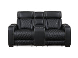 Fairway Black Power Double Reclining Loveseat - Ornate Home
