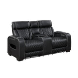 Fairway Black Power Double Reclining Loveseat - Ornate Home