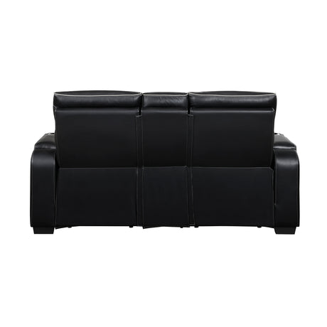 Fairway Black Power Double Reclining Loveseat - Ornate Home