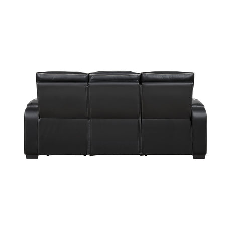 Fairway Black Power Double Reclining Sofa - Ornate Home