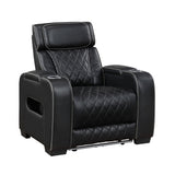 Fairway Black Power Reclining Chair - Ornate Home