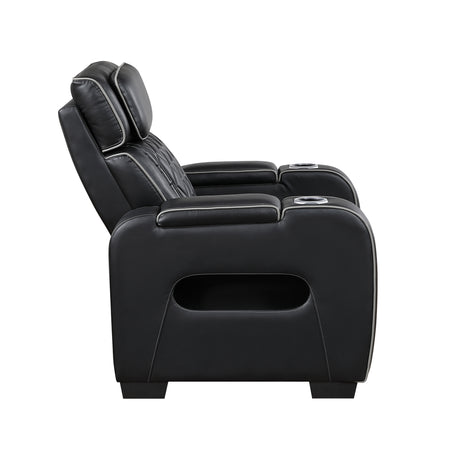 Fairway Black Power Reclining Chair - Ornate Home