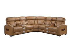 Fairway Brown 3-Pc Power Reclining Sectional - Ornate Home