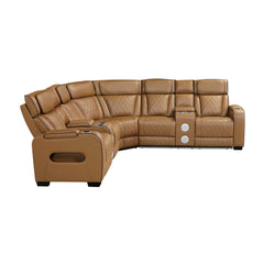 Fairway Brown 3-Pc Power Reclining Sectional - Ornate Home